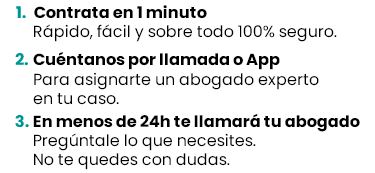 Contrata en 1 minuto, Cuéntanos tu caso y en menos de 24 horas te llamarán.